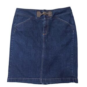 Lauren Jeans Co. Premium Vintage Denim Skirt with leather buckle